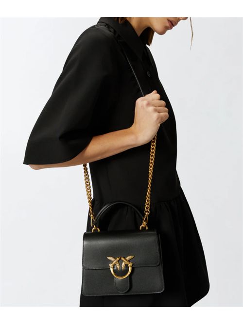 LOVE ONE TOP HANDLE MINI PINKO | 100071.A0F1Z99Q NERO-ANT. GOLD